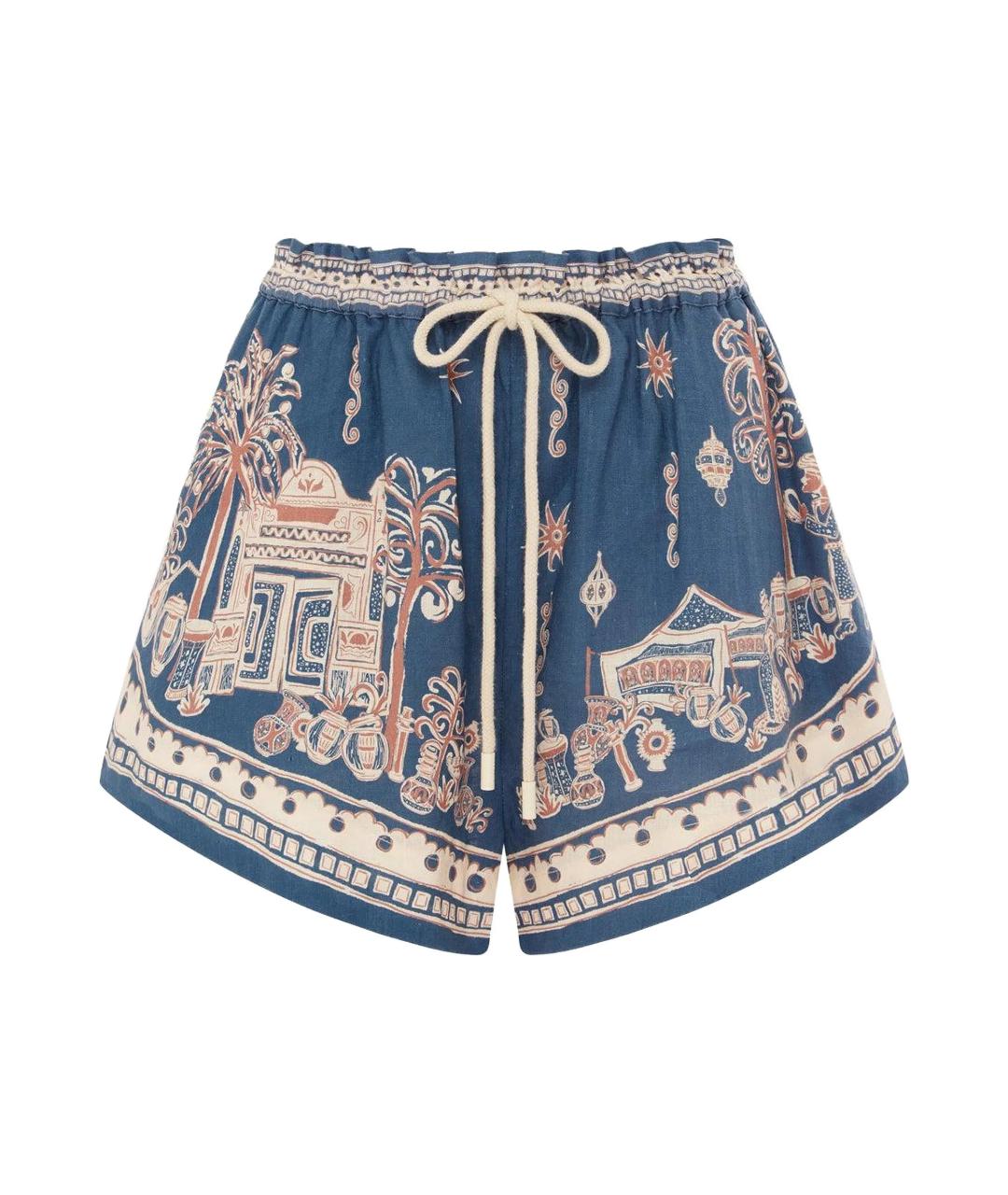 Alemais Синие льняные шорты, фото 1