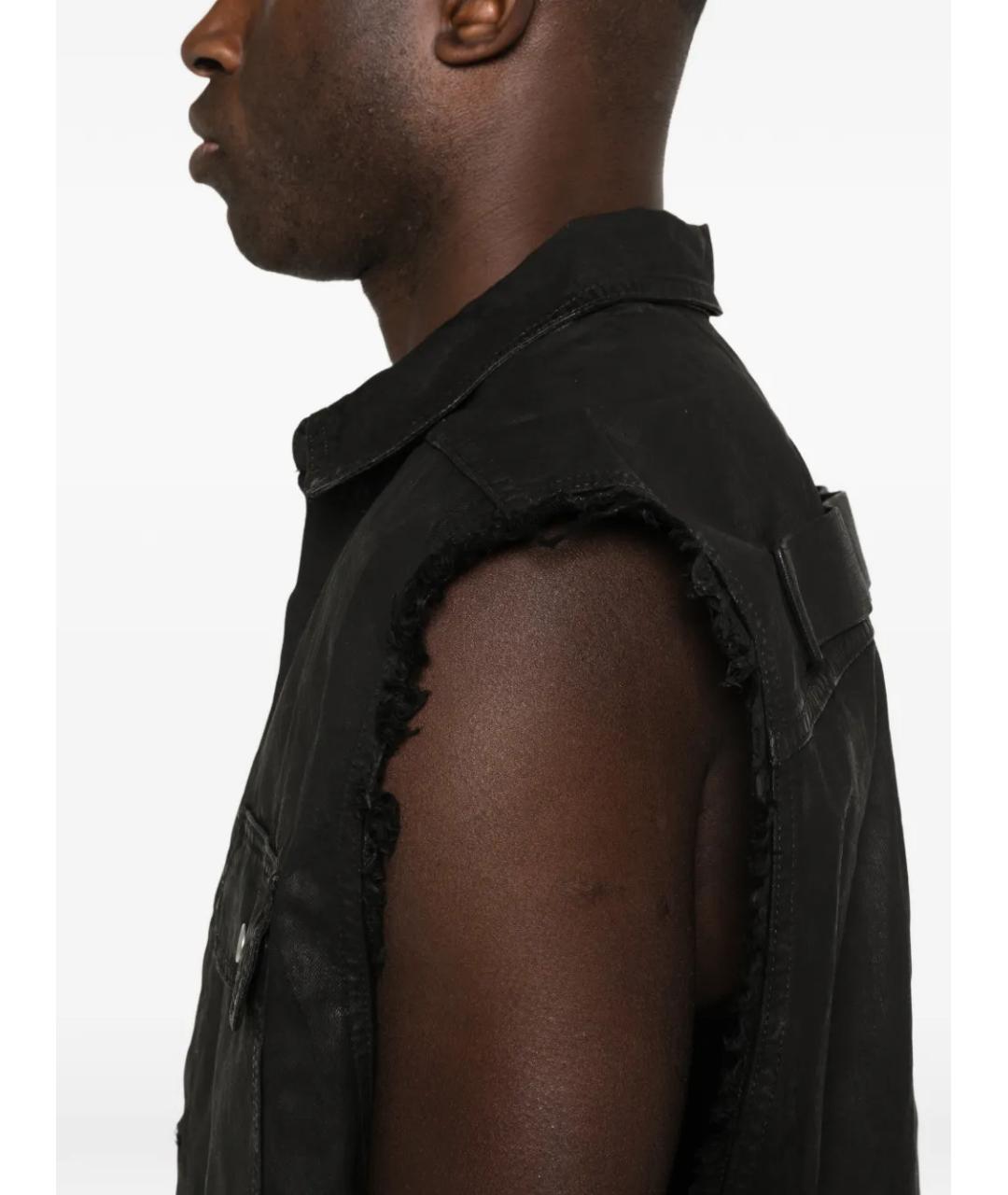 RICK OWENS DRKSHDW Черный хлопковый жилет, фото 5