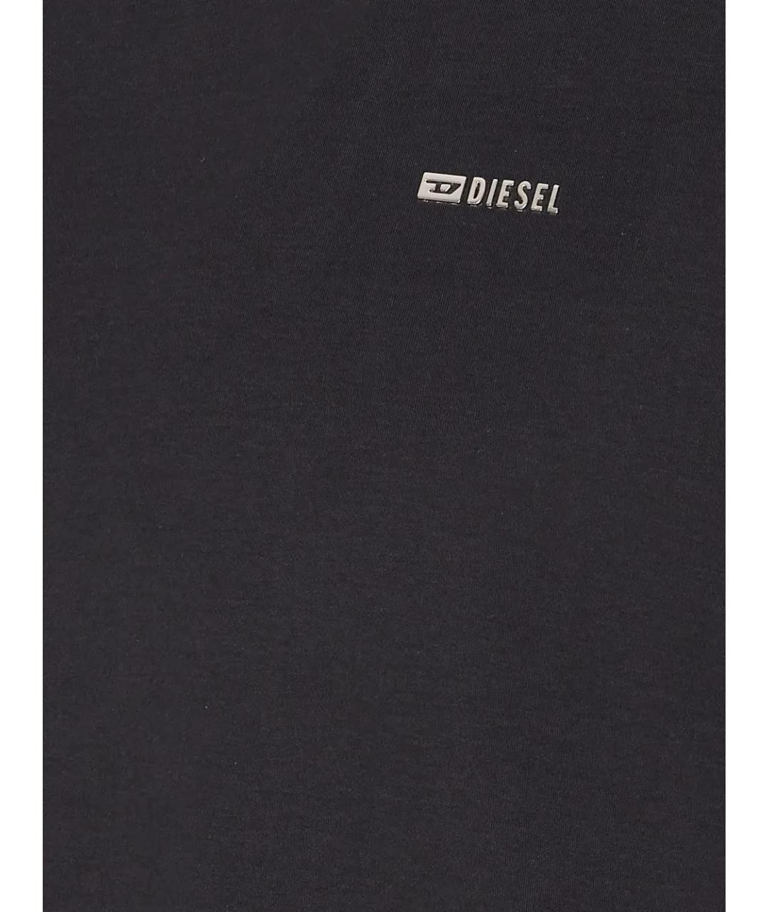 DIESEL Черная хлопковая футболка, фото 3