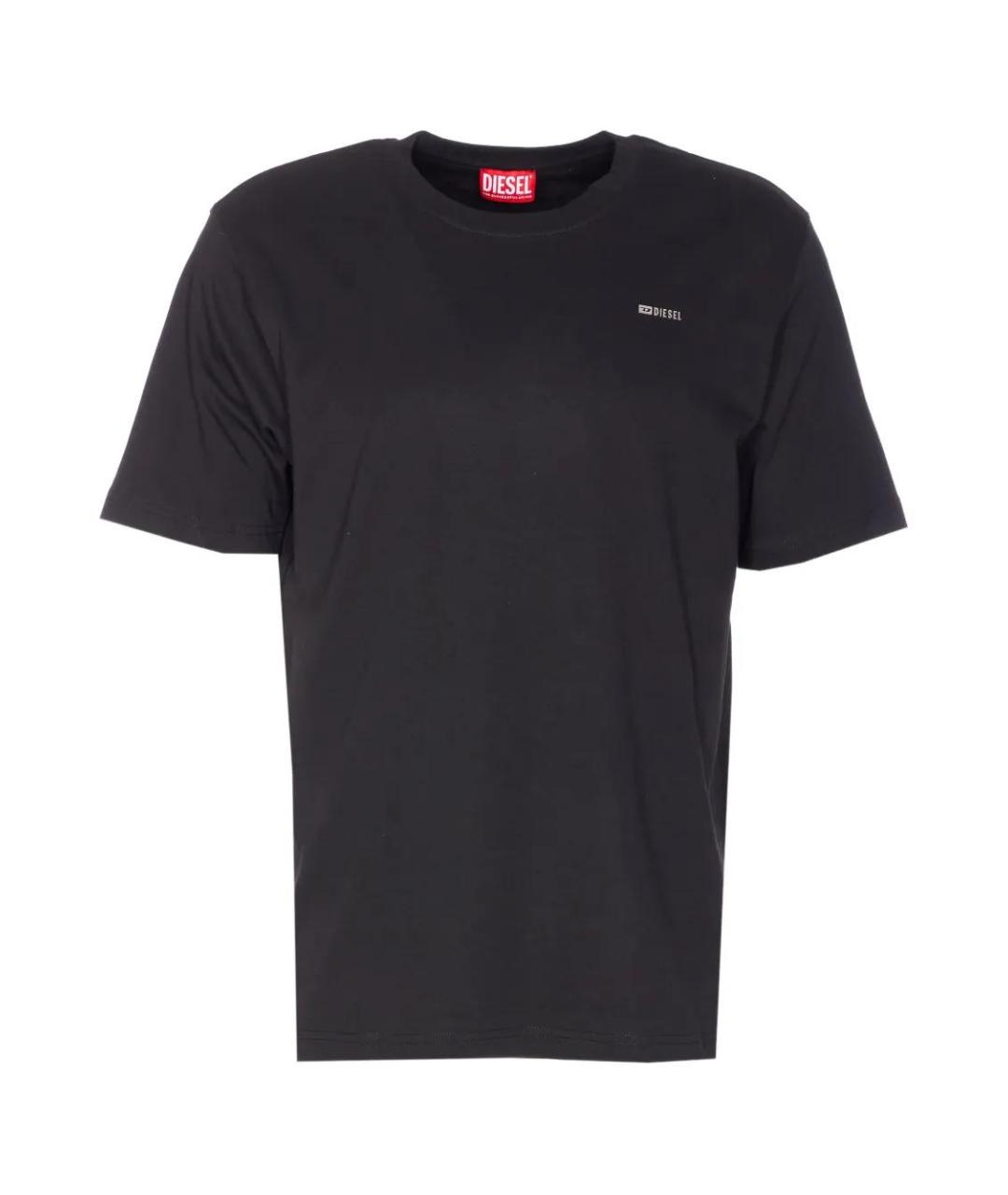 DIESEL Черная хлопковая футболка, фото 1