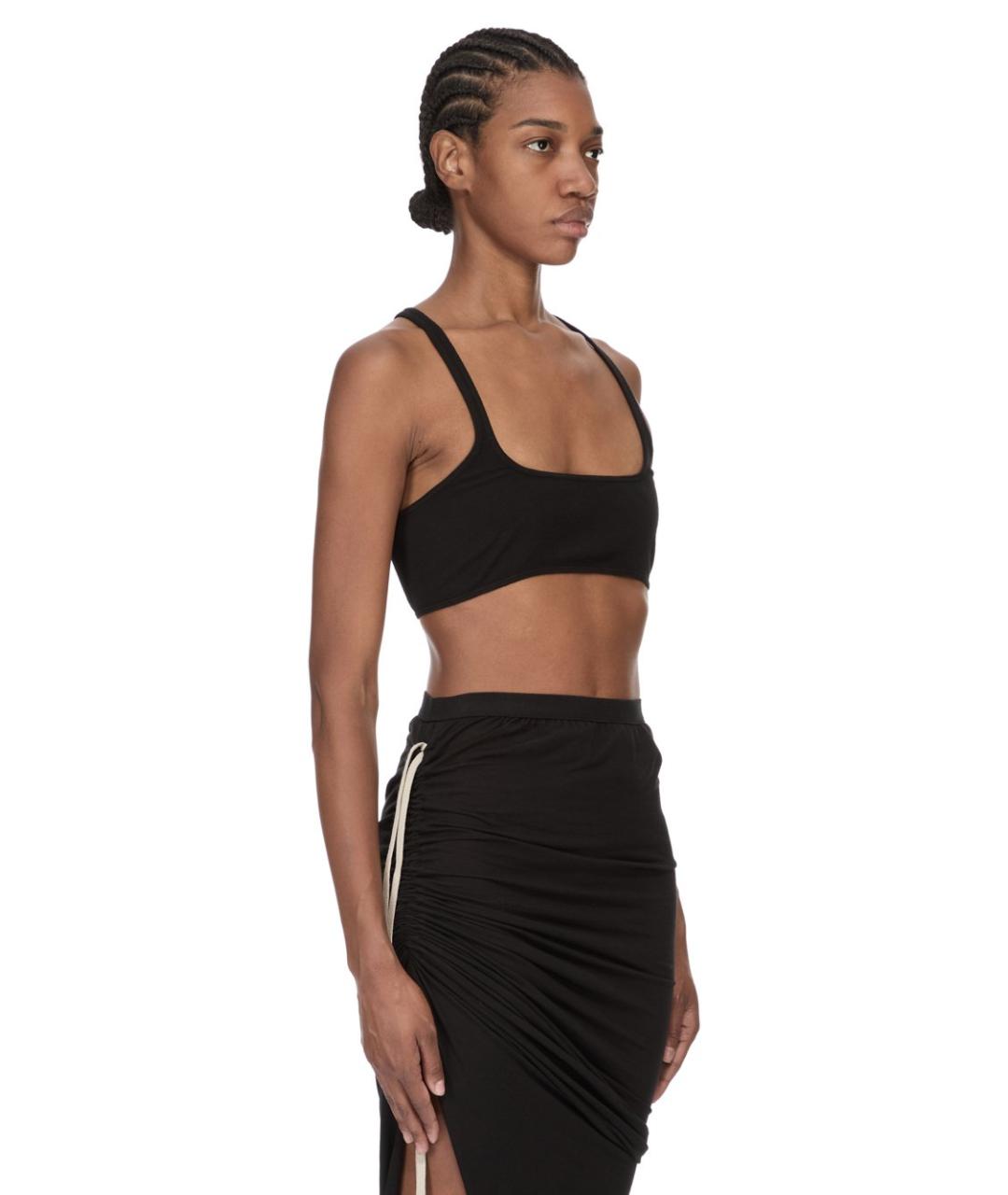 RICK OWENS DRKSHDW Черная хлопковая майка, фото 5