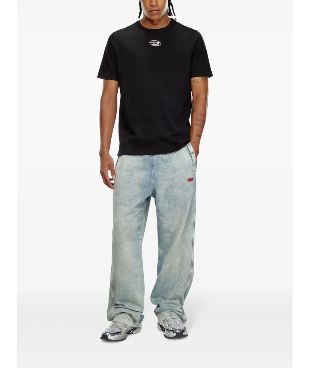 DIESEL Черная хлопковая футболка, фото 2