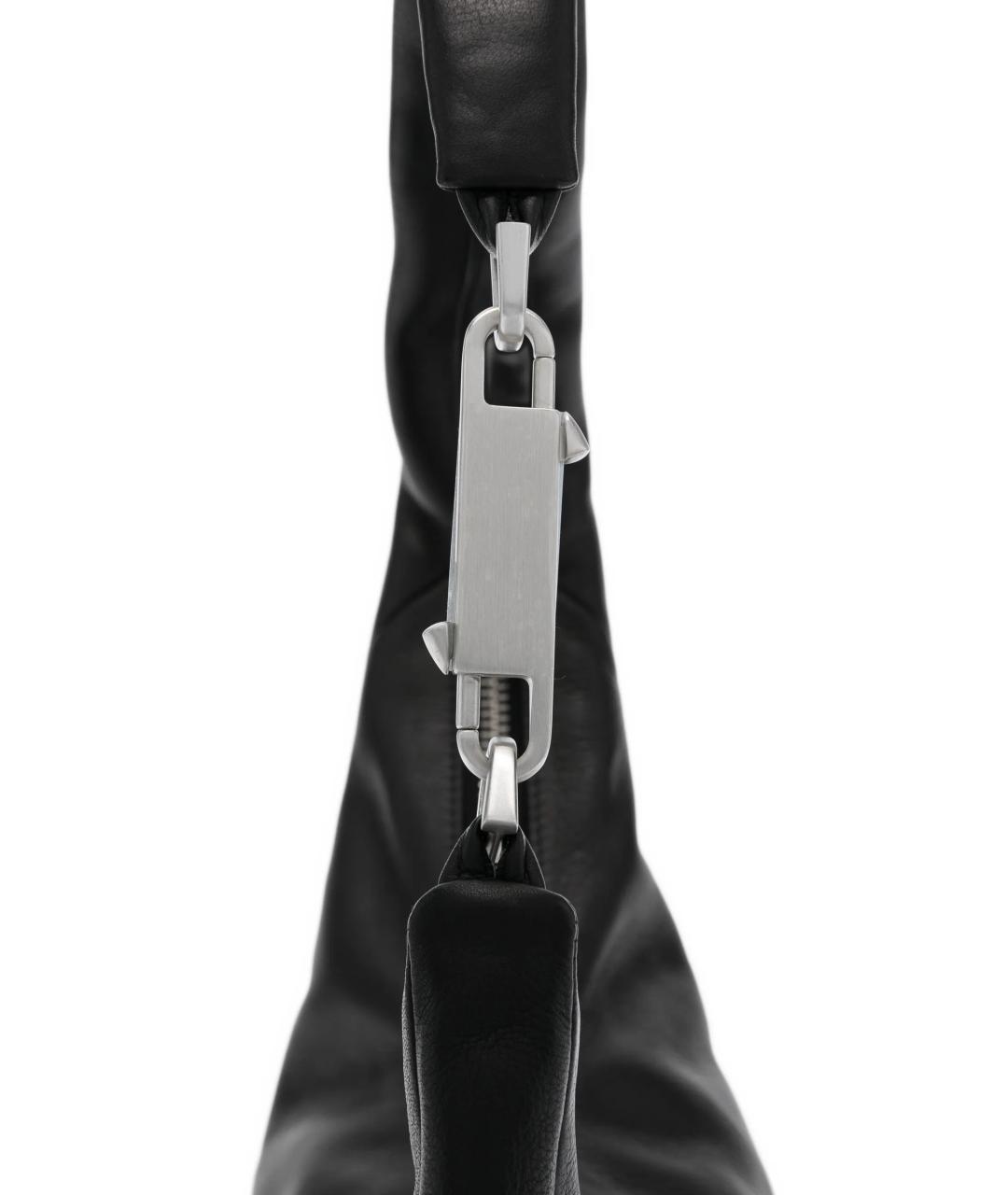 RICK OWENS Черная кожаная сумка на плечо, фото 3