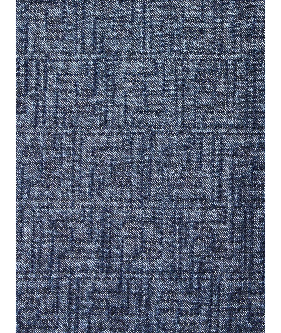 FENDI Синий хлопковый тренч/плащ, фото 5