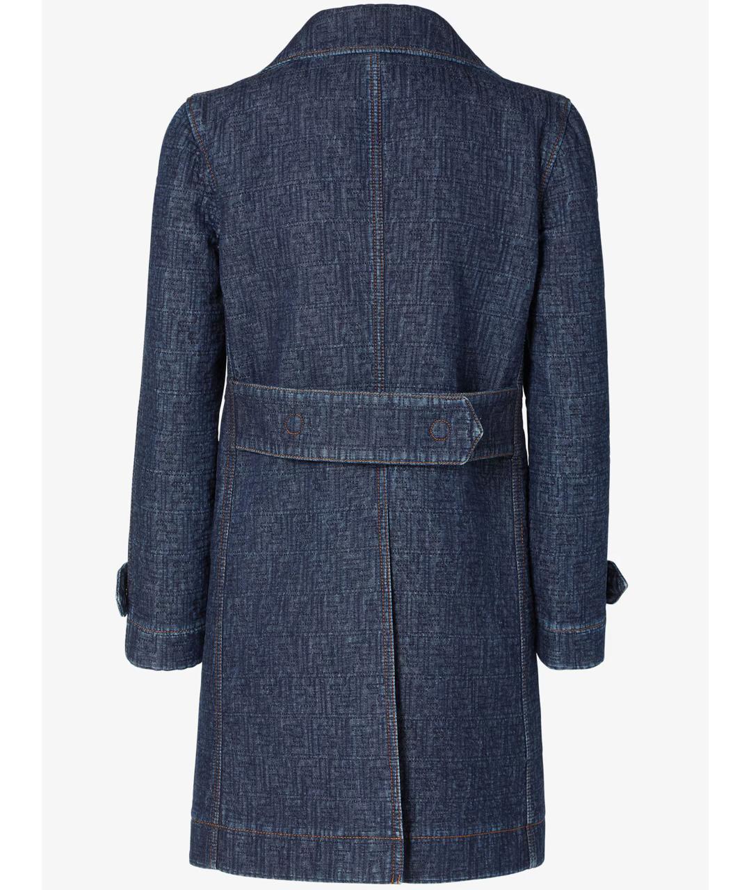 FENDI Синий хлопковый тренч/плащ, фото 2