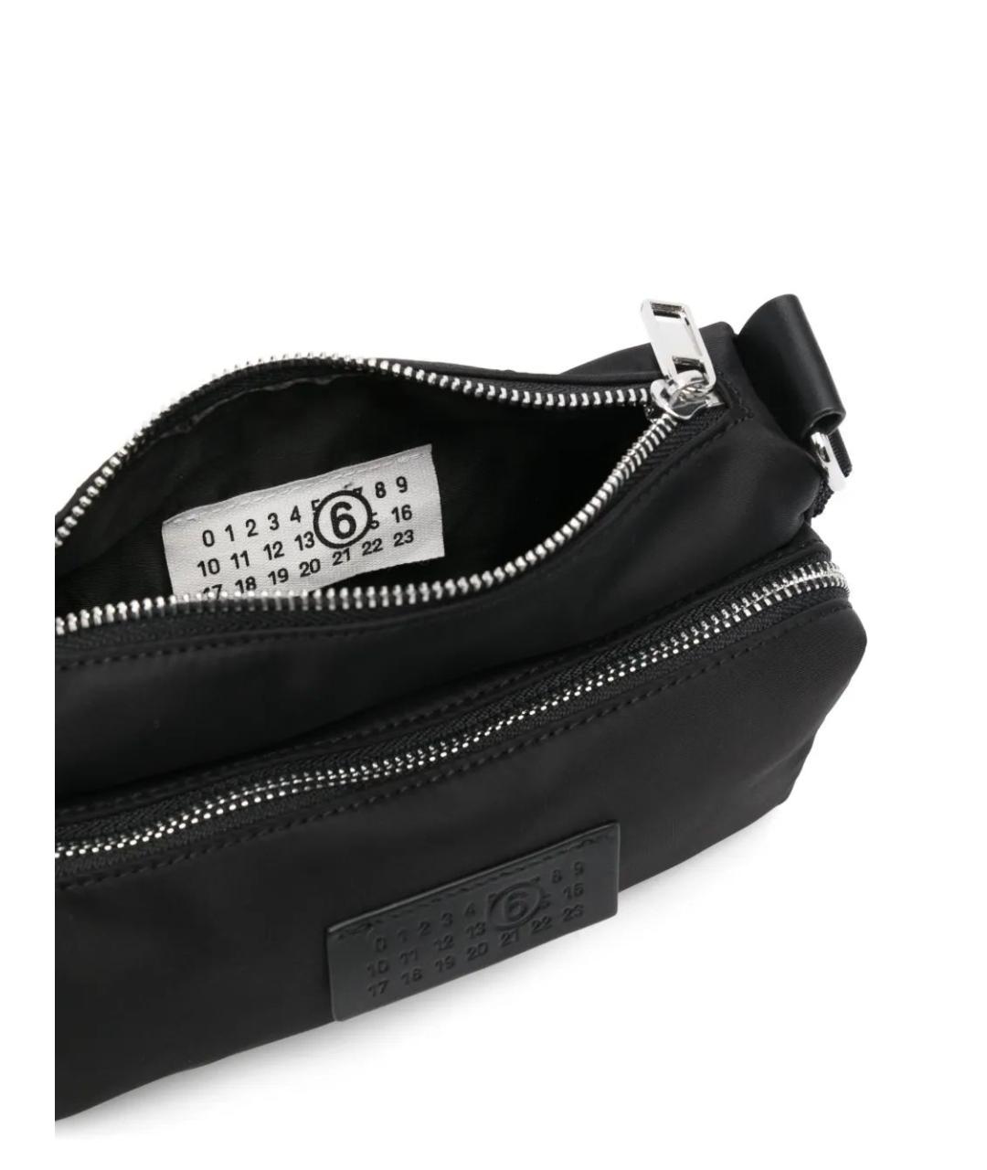 MM6 MAISON MARGIELA Черная тканевая сумка на плечо, фото 5