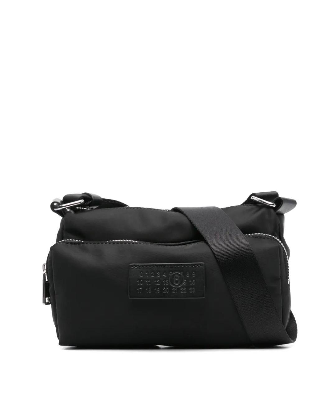 MM6 MAISON MARGIELA Черная тканевая сумка на плечо, фото 1