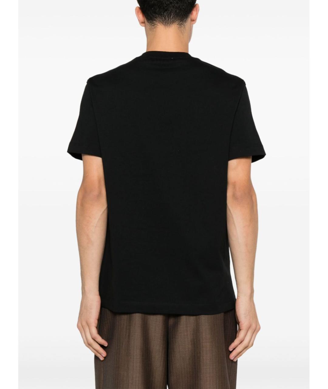 BURBERRY Черная хлопковая футболка, фото 3