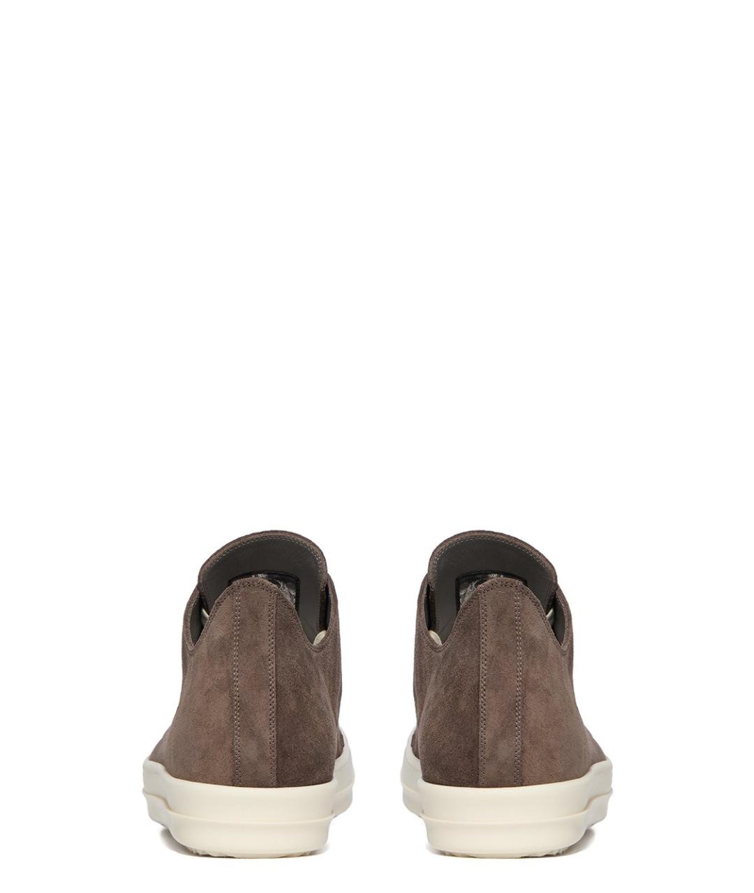 RICK OWENS Серые замшевые низкие кроссовки / кеды, фото 5