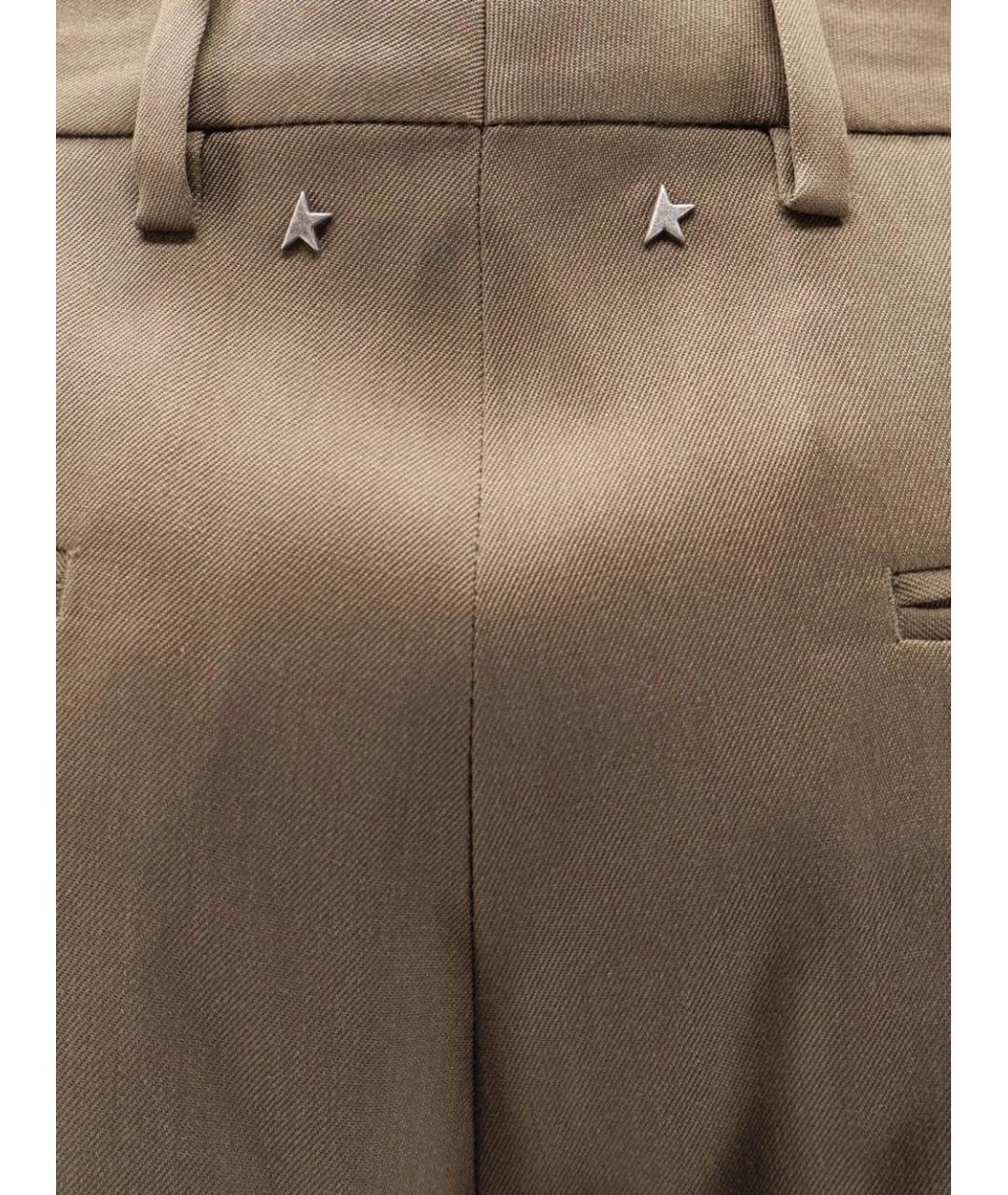 GOLDEN GOOSE DELUXE BRAND Коричневые шерстяные шорты, фото 3