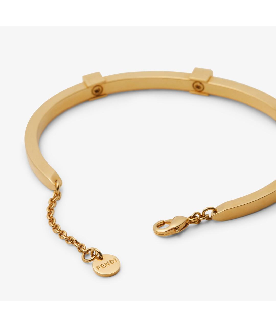 FENDI Золотой металлический браслет, фото 3