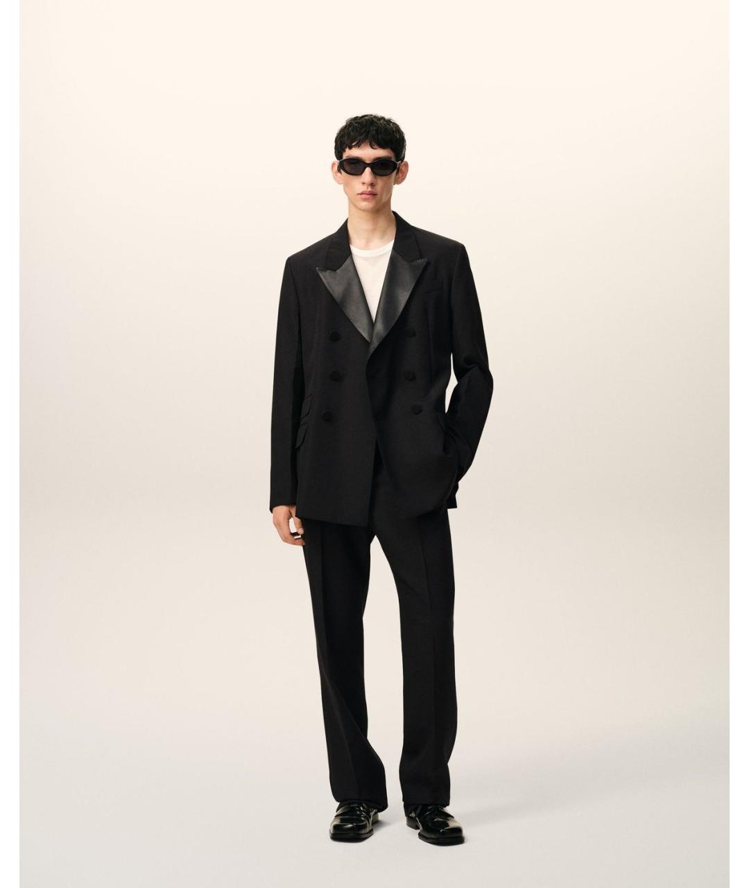 Ami Paris Черные шерстяные классические брюки, фото 2