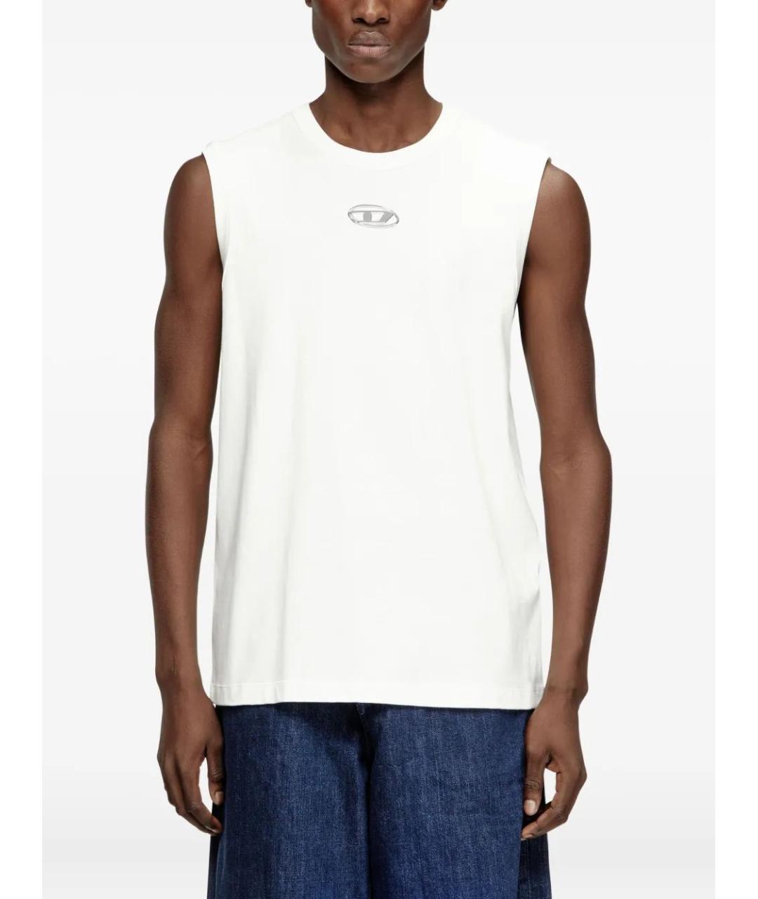 DIESEL Белая хлопковая майка, фото 3