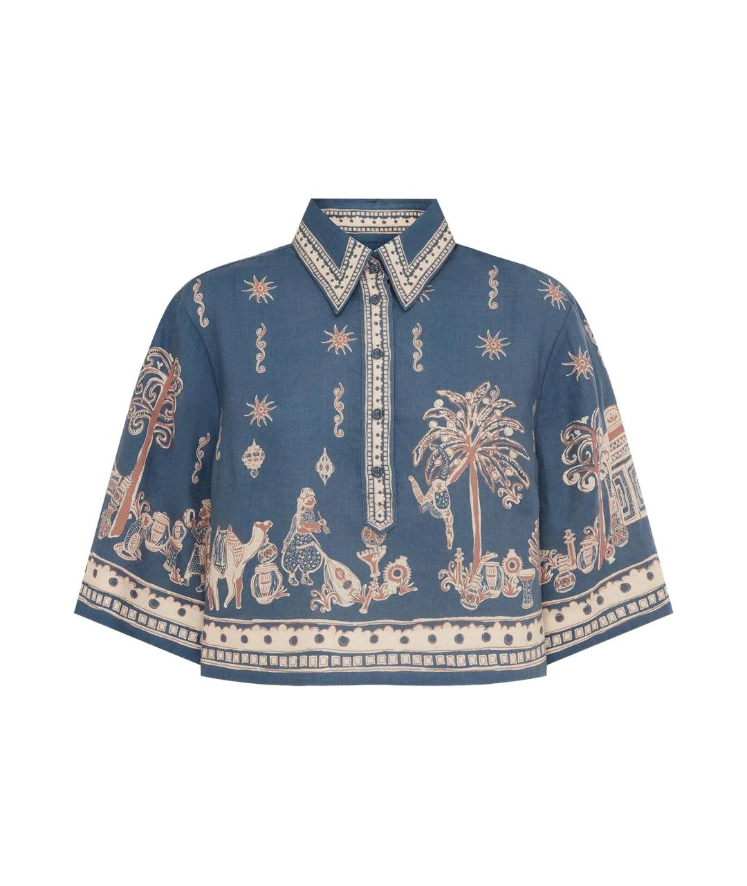 Alemais Синяя льняная рубашка, фото 1