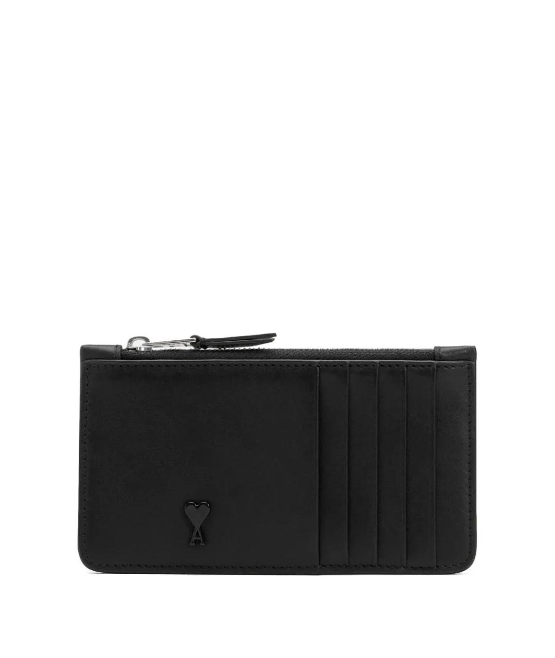 Ami Paris Черный кожаный кошелек, фото 1