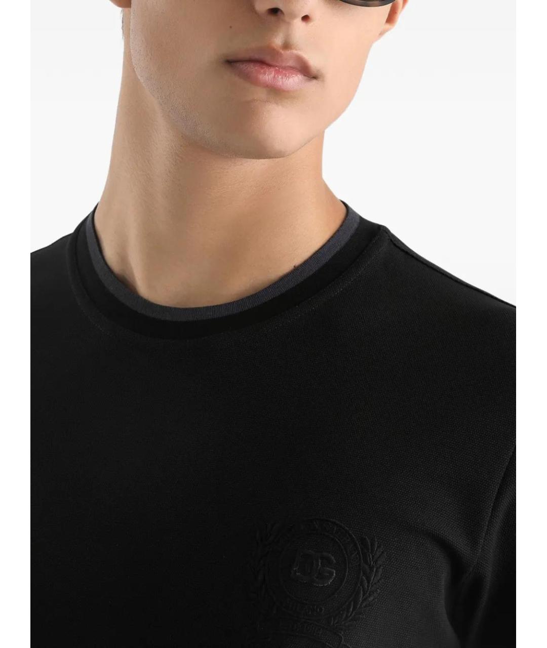 DOLCE&GABBANA Черная футболка, фото 4