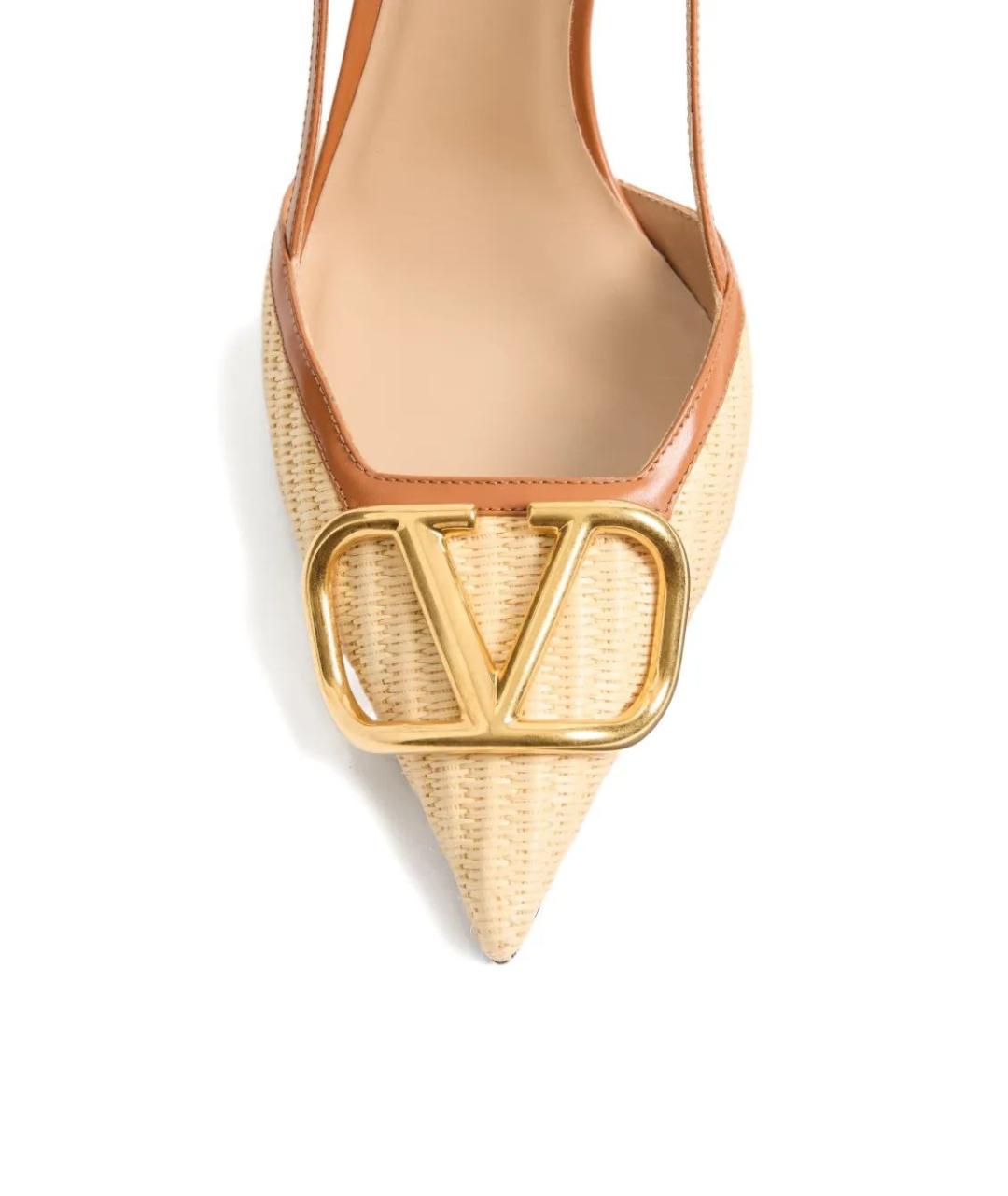 VALENTINO Бежевые кожаные туфли, фото 5