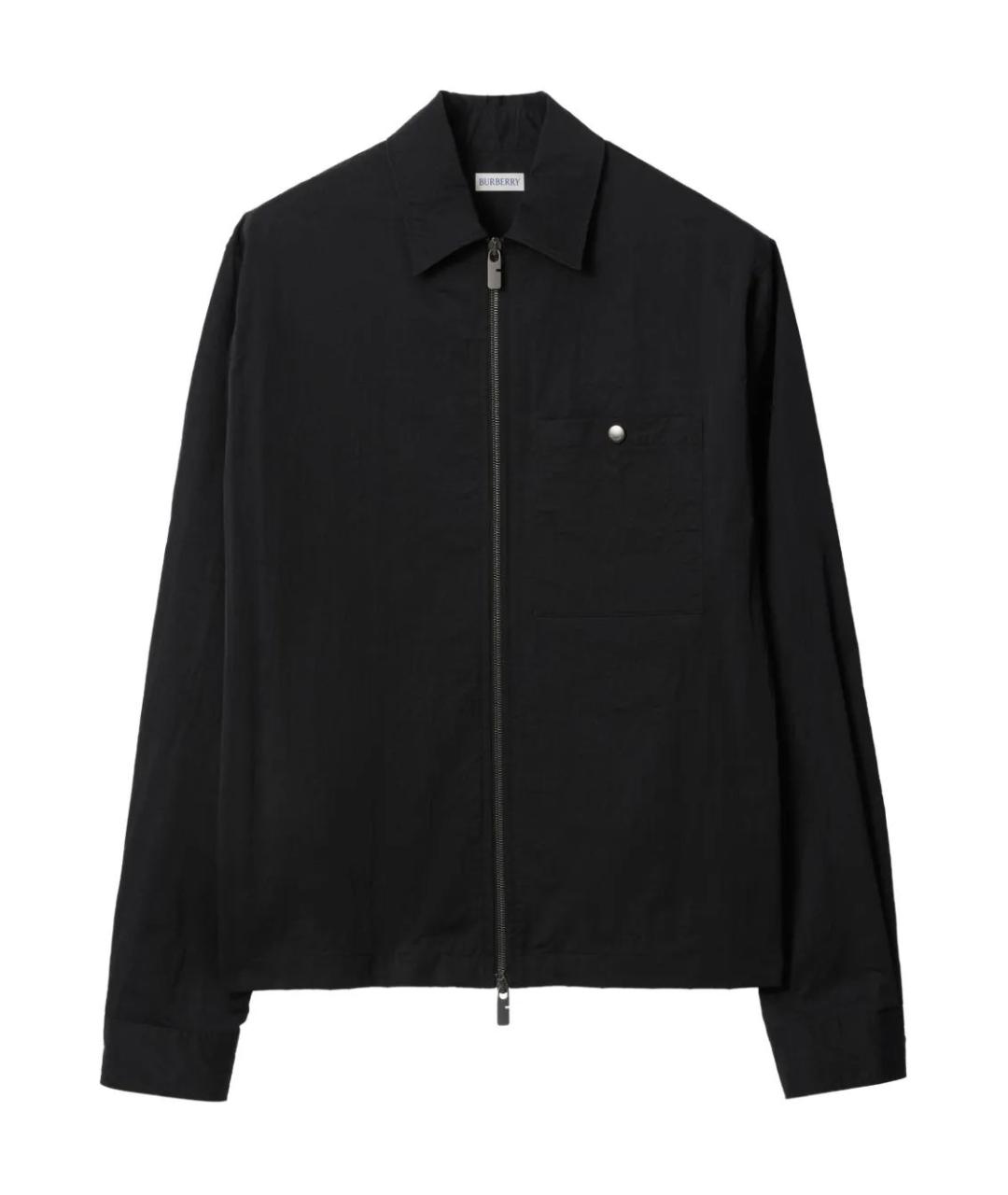 BURBERRY Черная полиамидовая куртка, фото 1