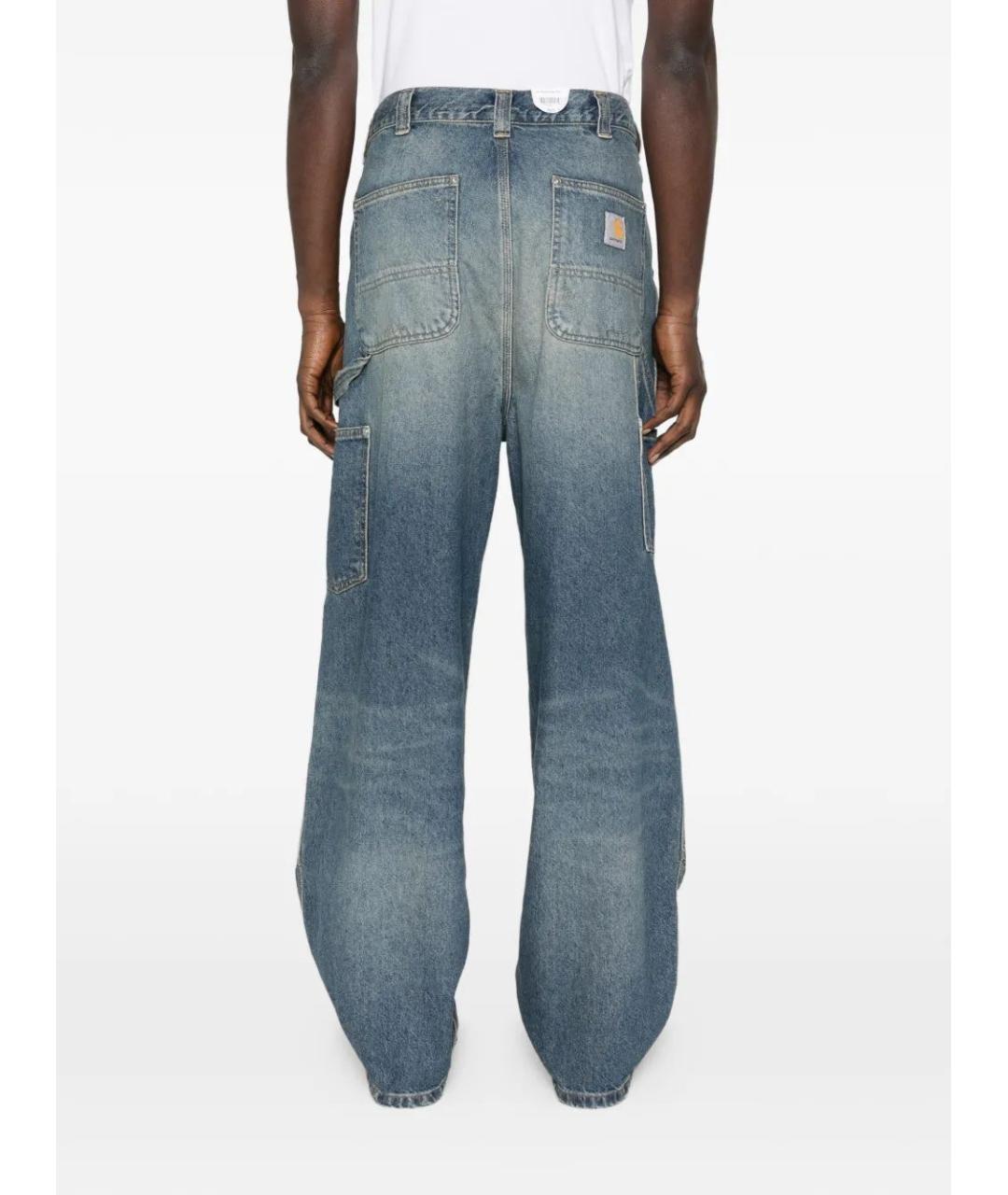 CARHARTT WIP Синие хлопковые прямые джинсы, фото 4