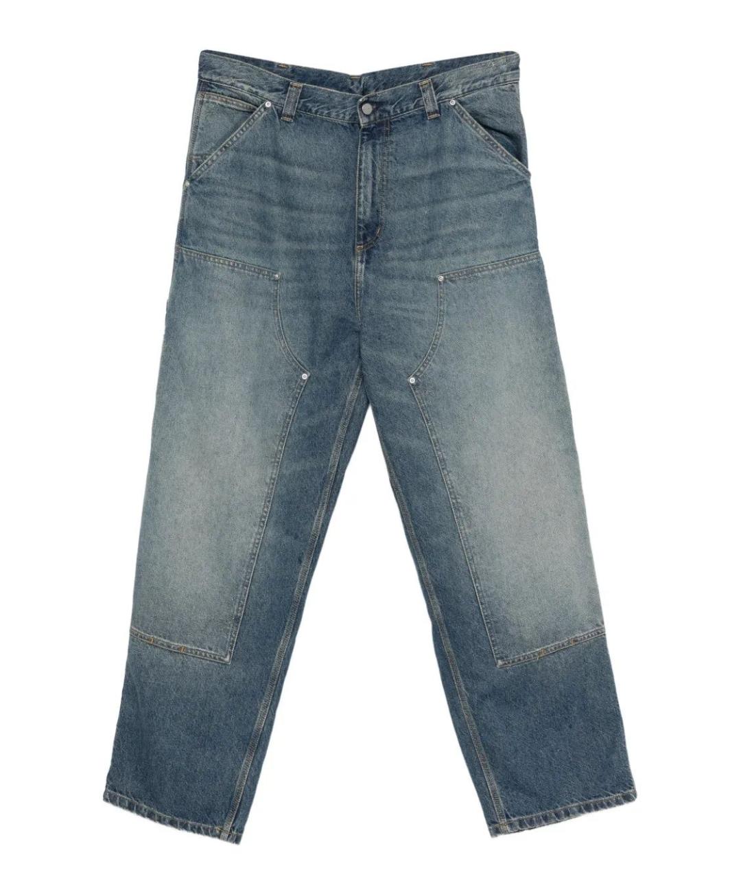 CARHARTT WIP Синие хлопковые прямые джинсы, фото 1