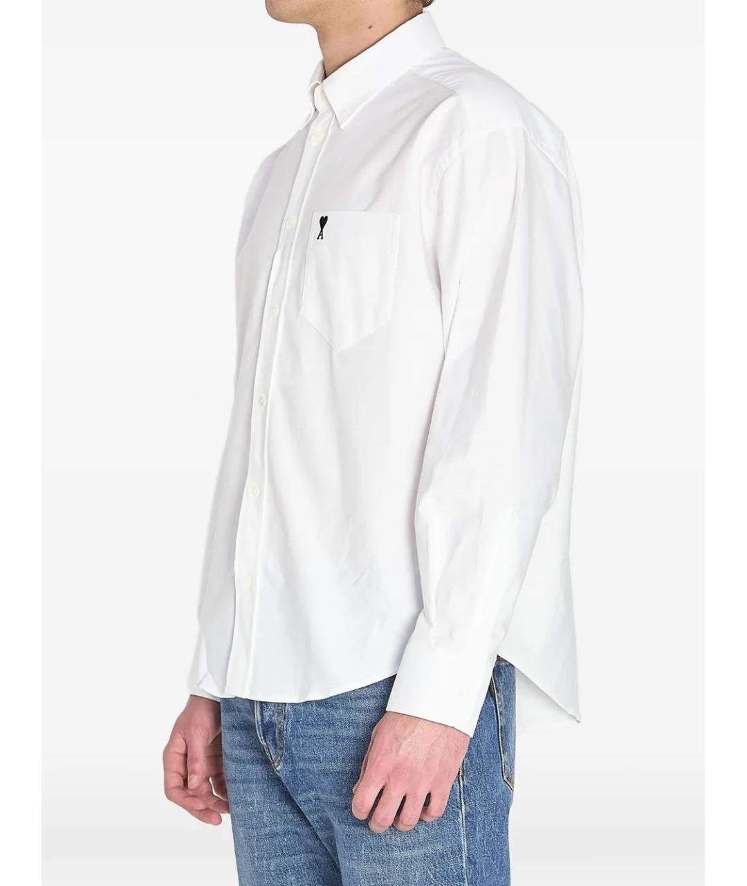 Ami Paris Белая хлопковая кэжуал рубашка, фото 2