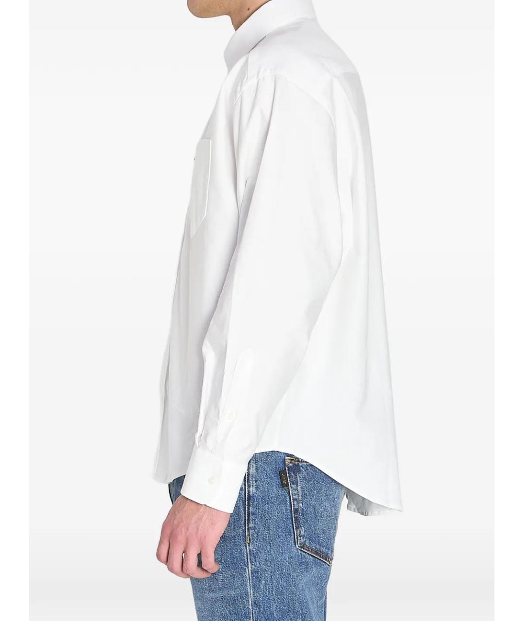 Ami Paris Белая хлопковая кэжуал рубашка, фото 4