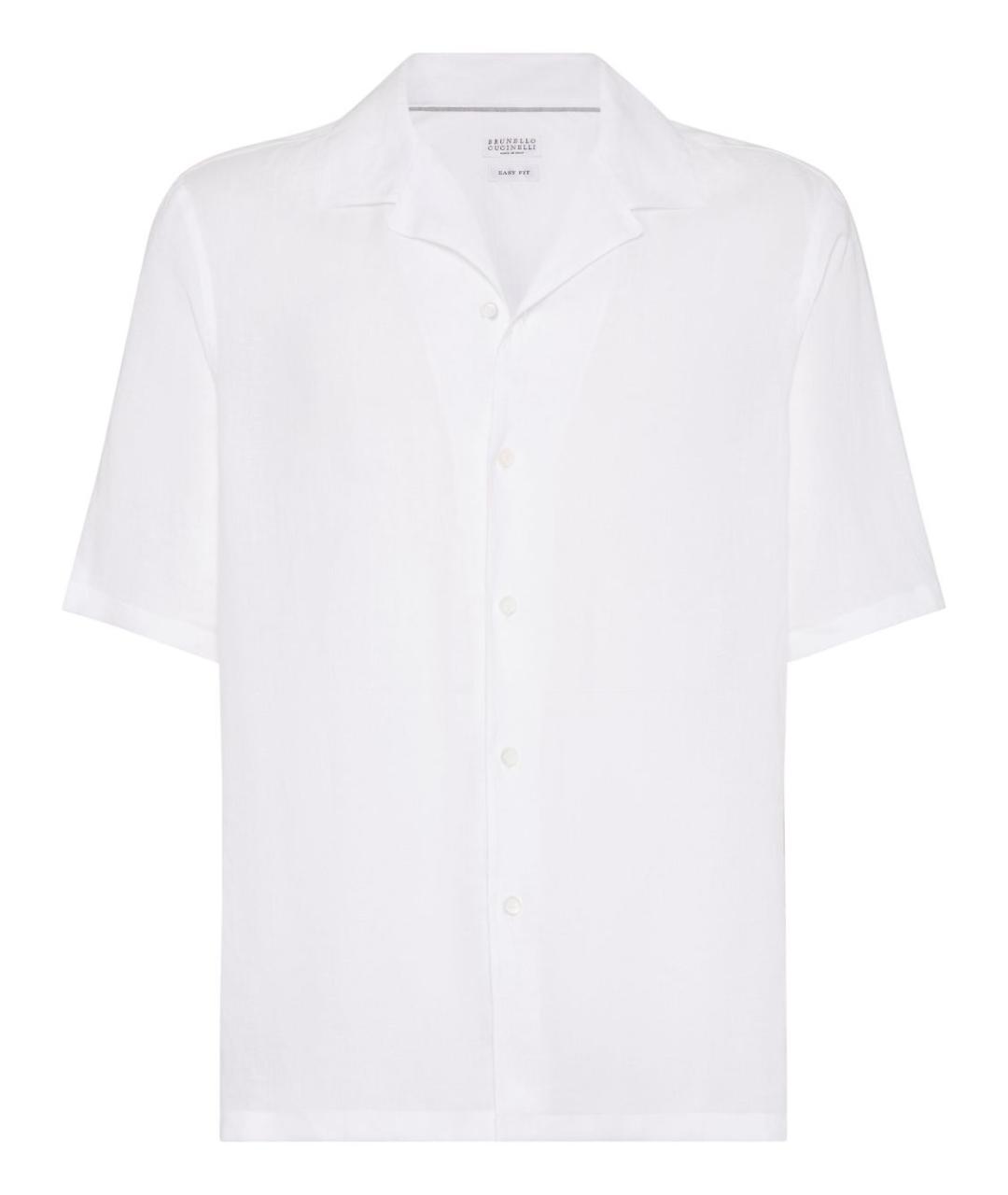 BRUNELLO CUCINELLI Белая льняная кэжуал рубашка, фото 1