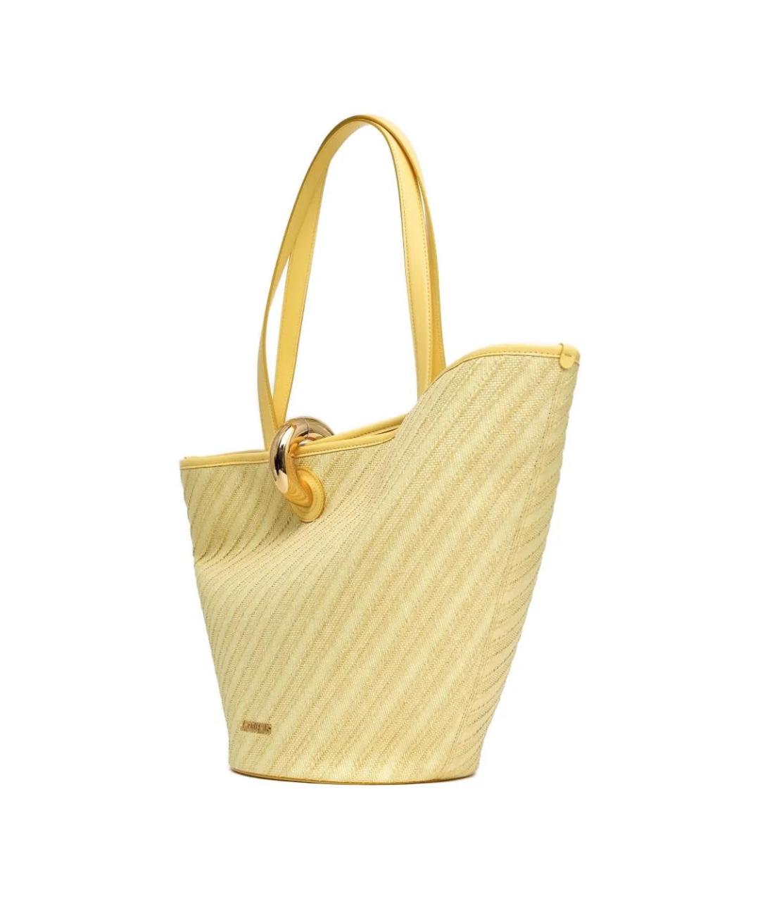 JACQUEMUS Желтая сумка тоут, фото 3