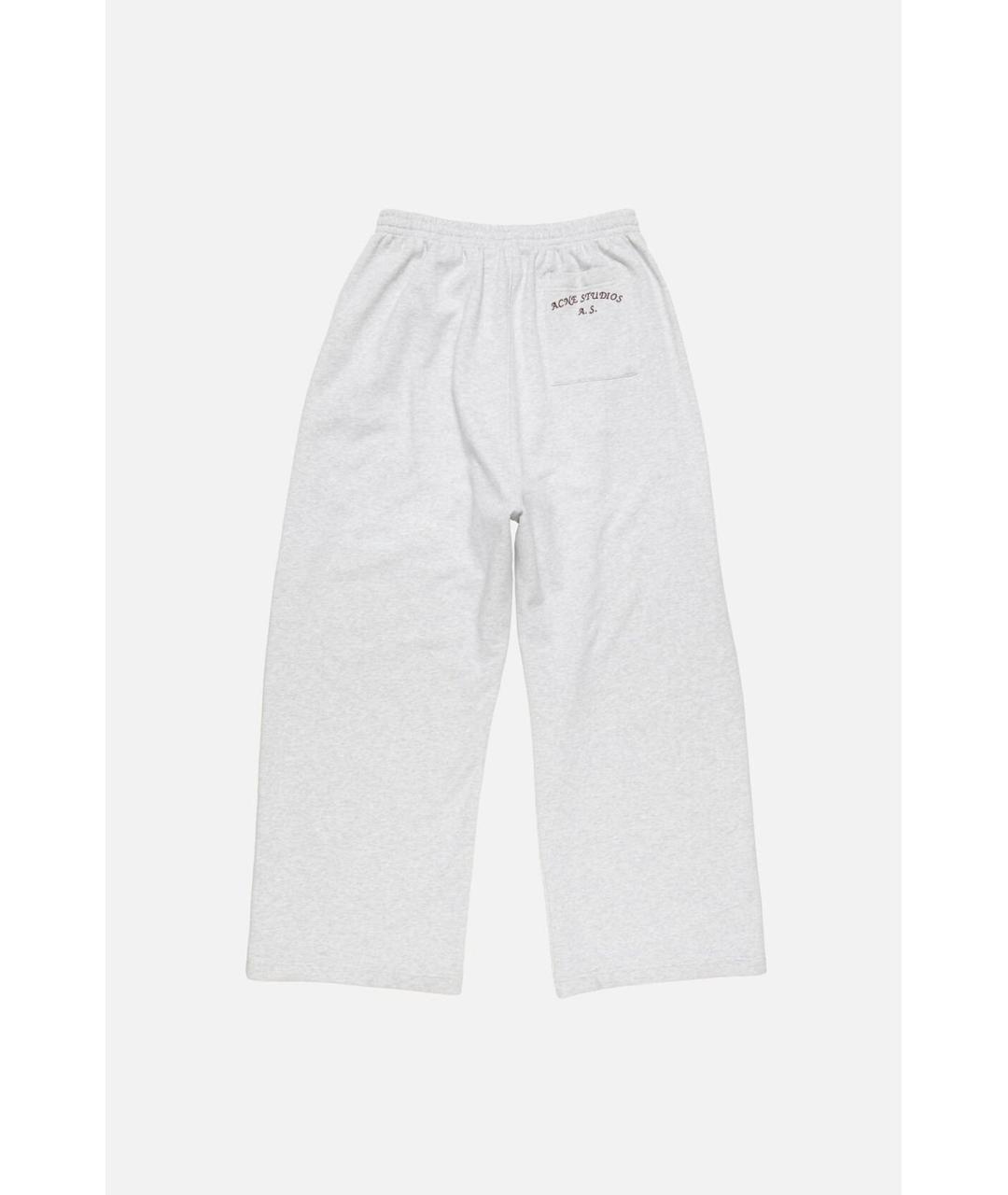ACNE STUDIOS Серые хлопковые повседневные брюки, фото 2