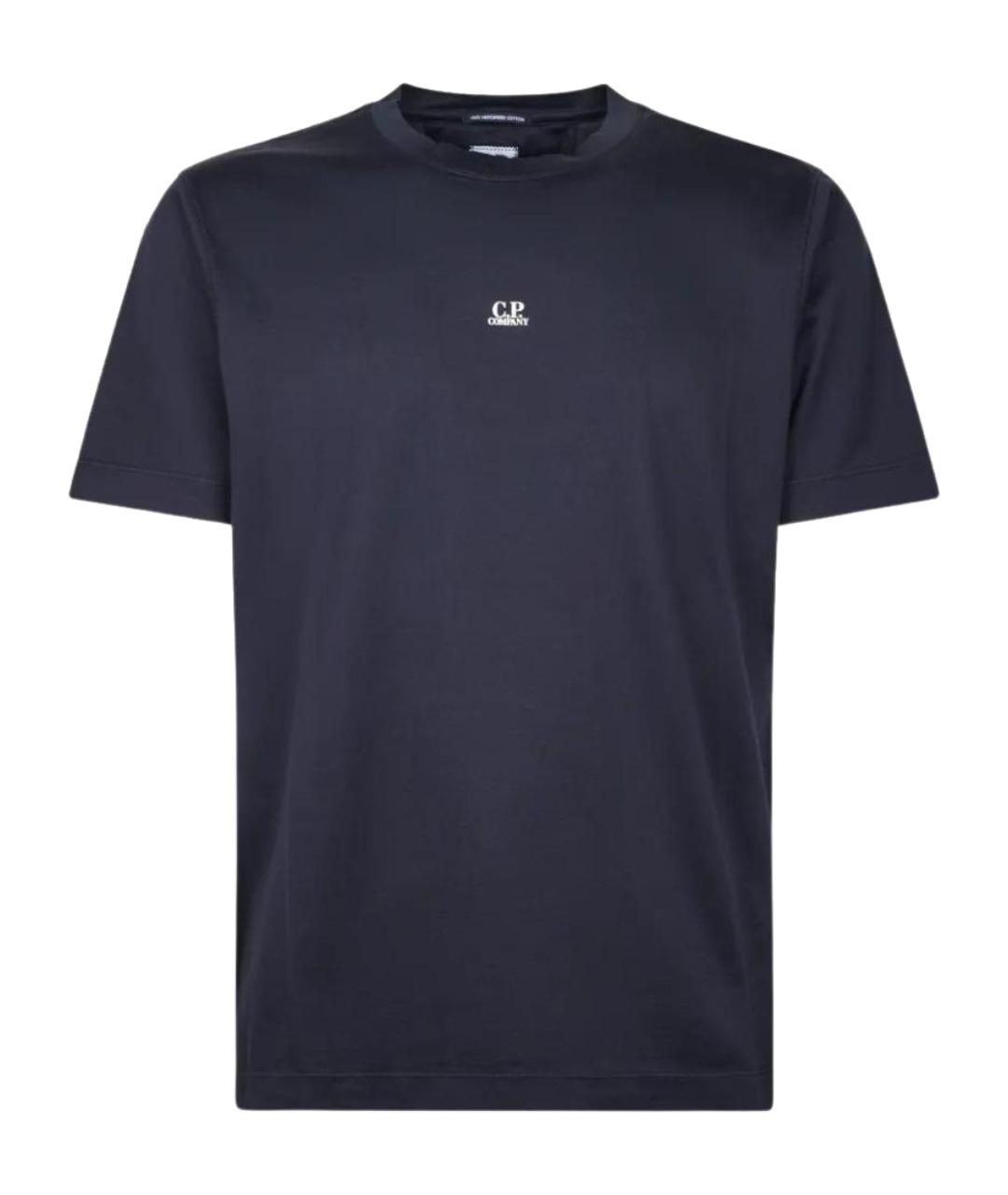 CP COMPANY Синяя хлопковая футболка, фото 1