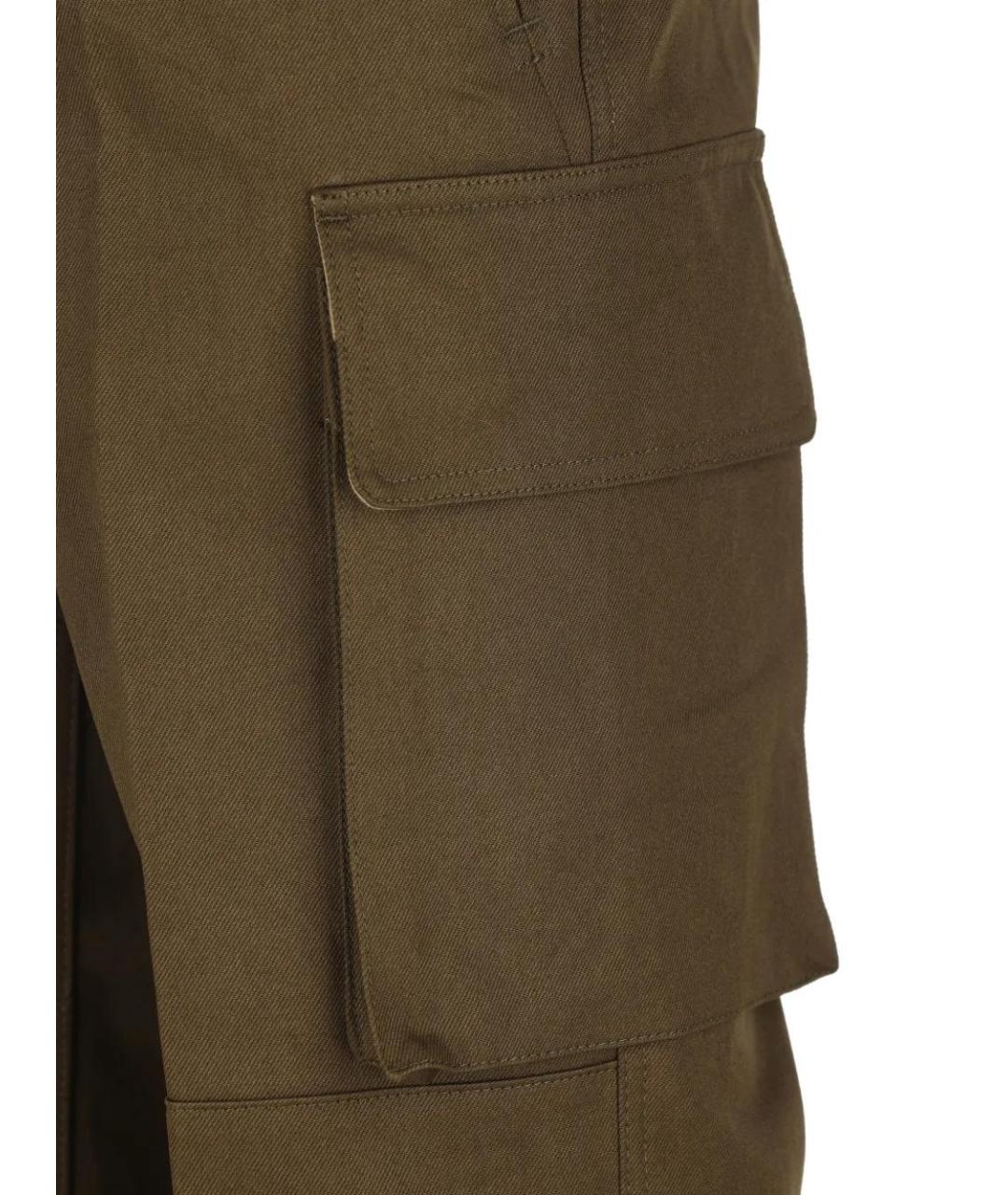 VALENTINO Хаки хлопковые повседневные брюки, фото 3