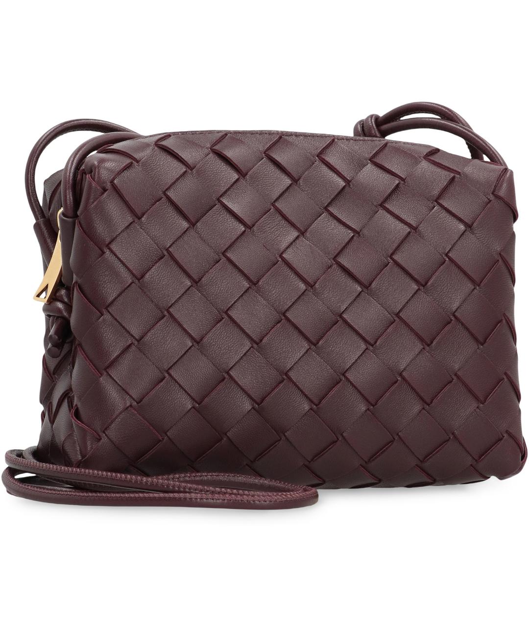 BOTTEGA VENETA Красная кожаная сумка через плечо, фото 3