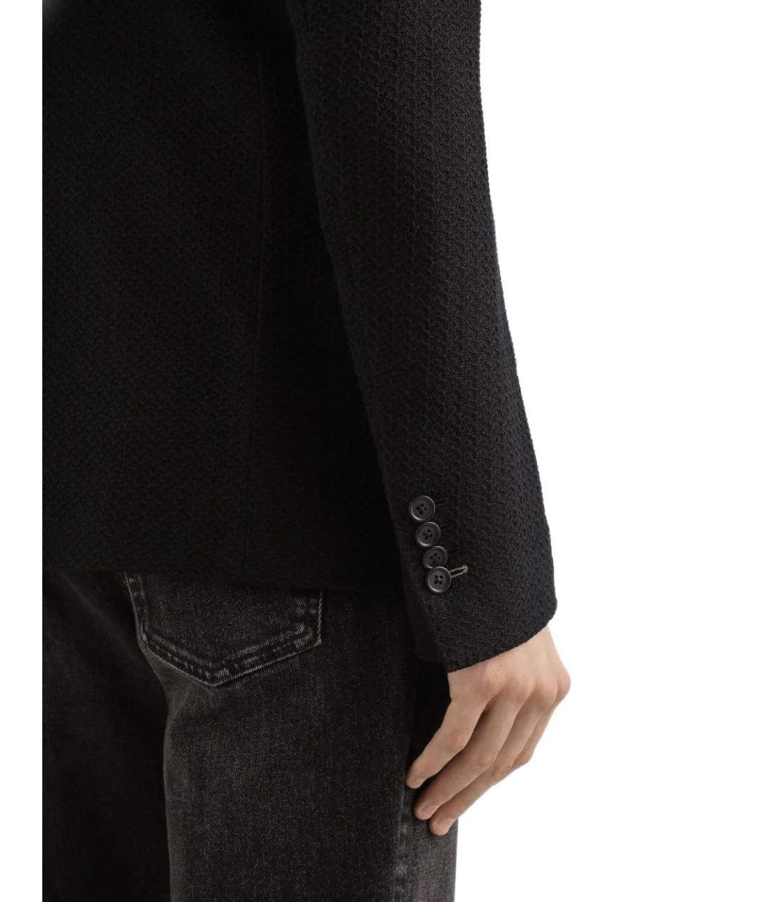 DOLCE&GABBANA Черный хлопковый пиджак, фото 5