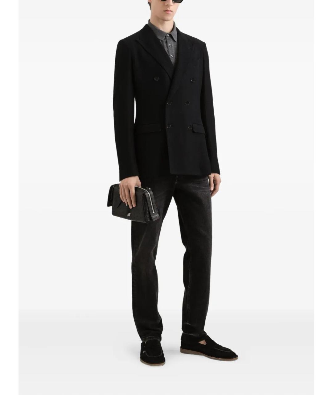 DOLCE&GABBANA Черный хлопковый пиджак, фото 2
