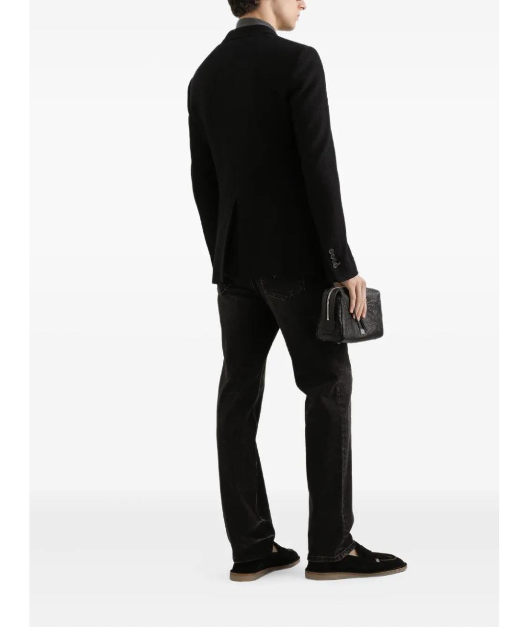 DOLCE&GABBANA Черный хлопковый пиджак, фото 3