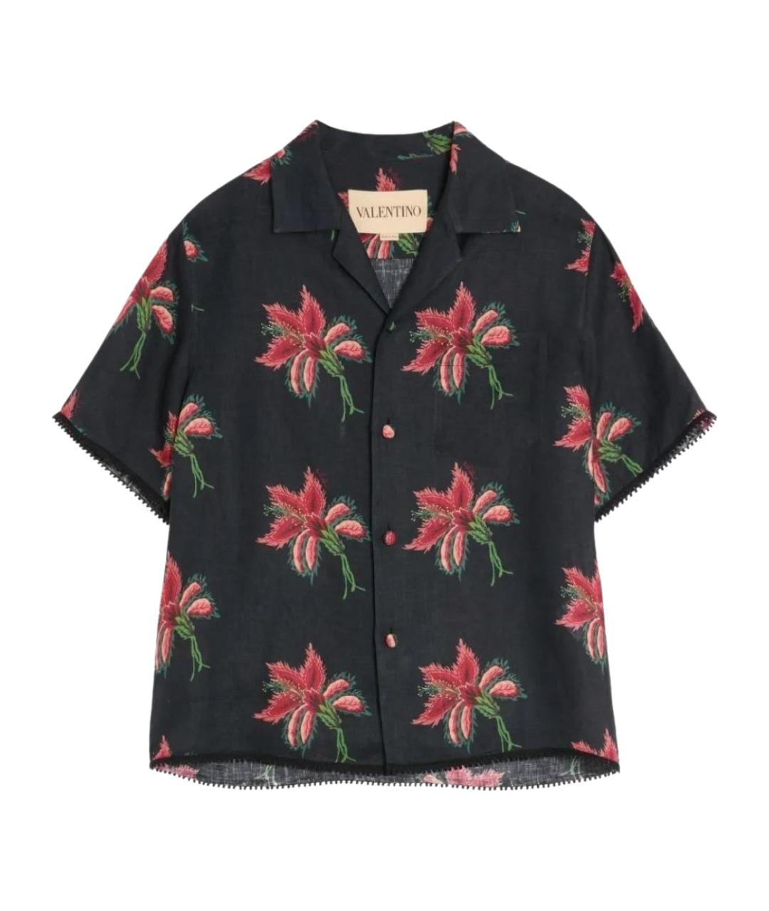 VALENTINO Мульти льняная кэжуал рубашка, фото 1