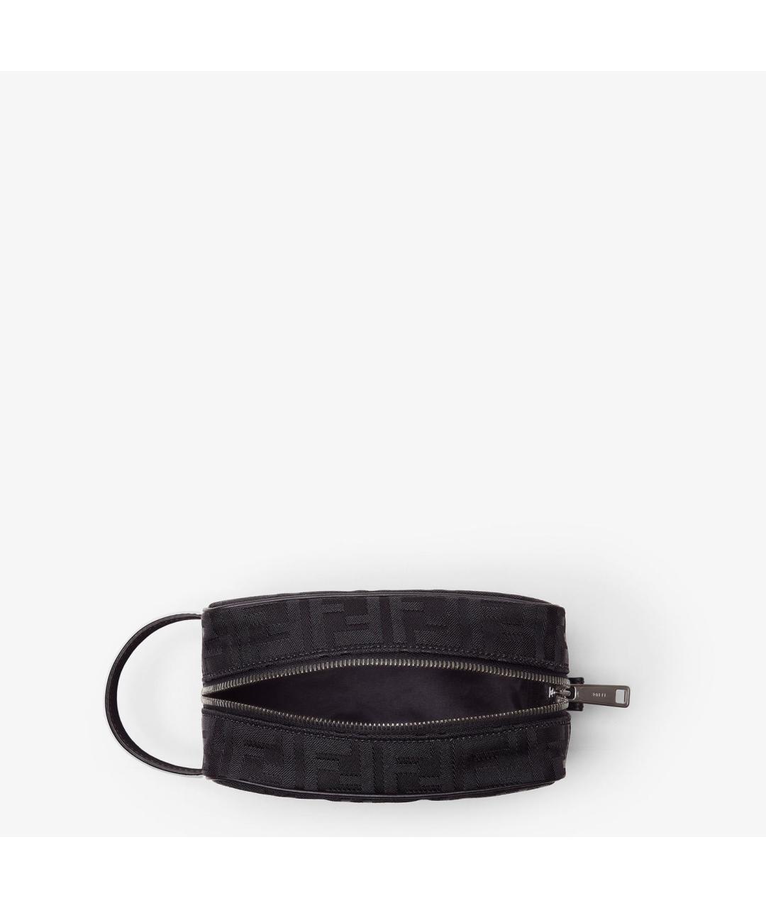 FENDI Черная жаккардовая барсетка, фото 3