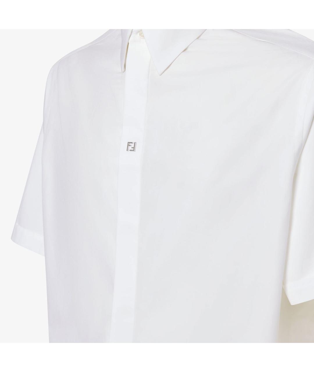 FENDI Белая хлопковая кэжуал рубашка, фото 3