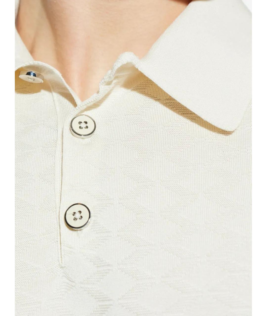 DOLCE&GABBANA Белое хлопковое поло с коротким рукавом, фото 5