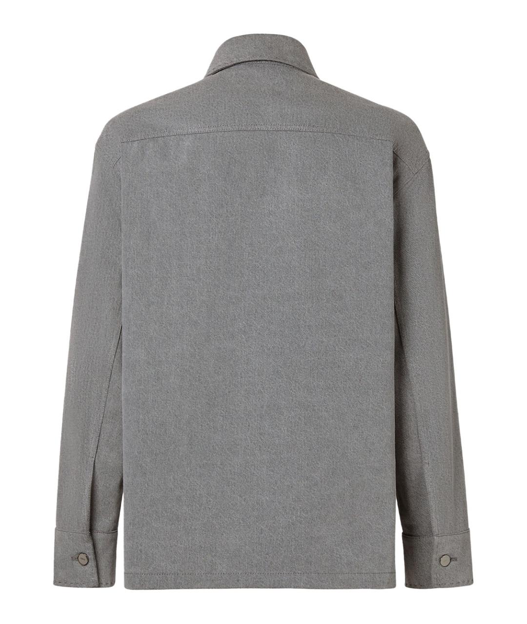 FENDI Серая хлопковая куртка, фото 3