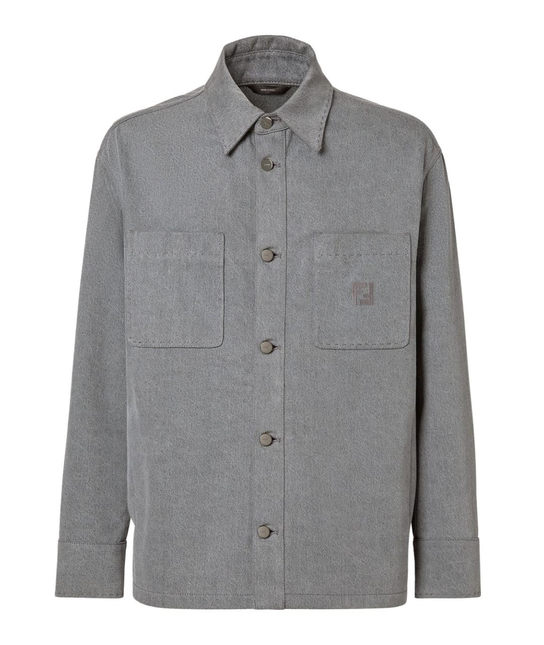 FENDI Серая хлопковая куртка, фото 1