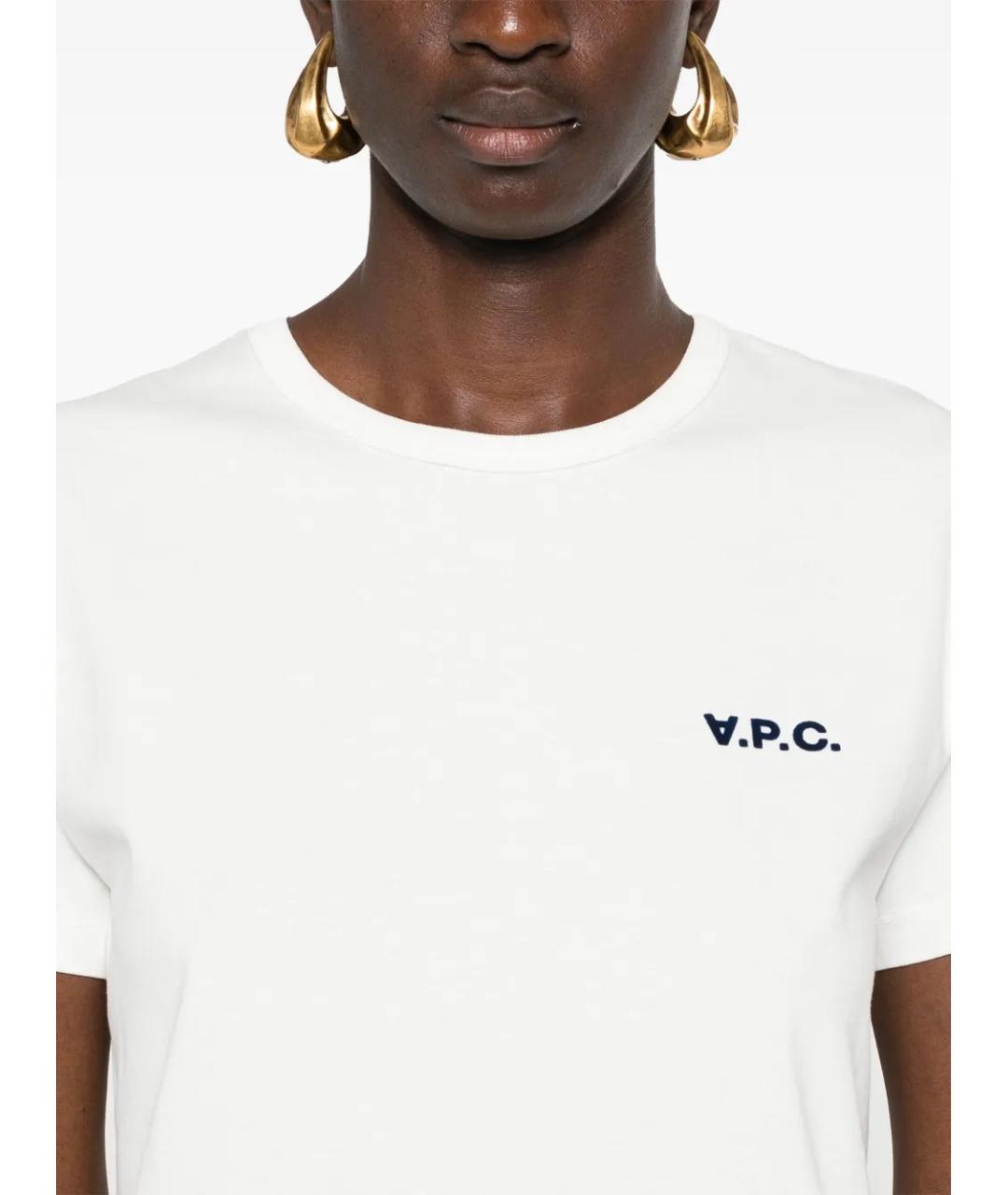 A.P.C. Белая хлопковая футболка, фото 5
