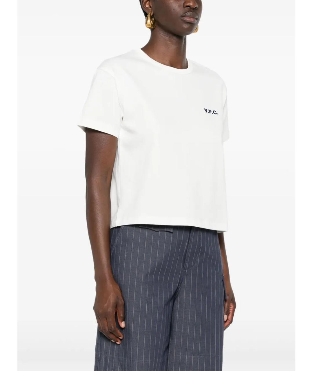 A.P.C. Белая хлопковая футболка, фото 3
