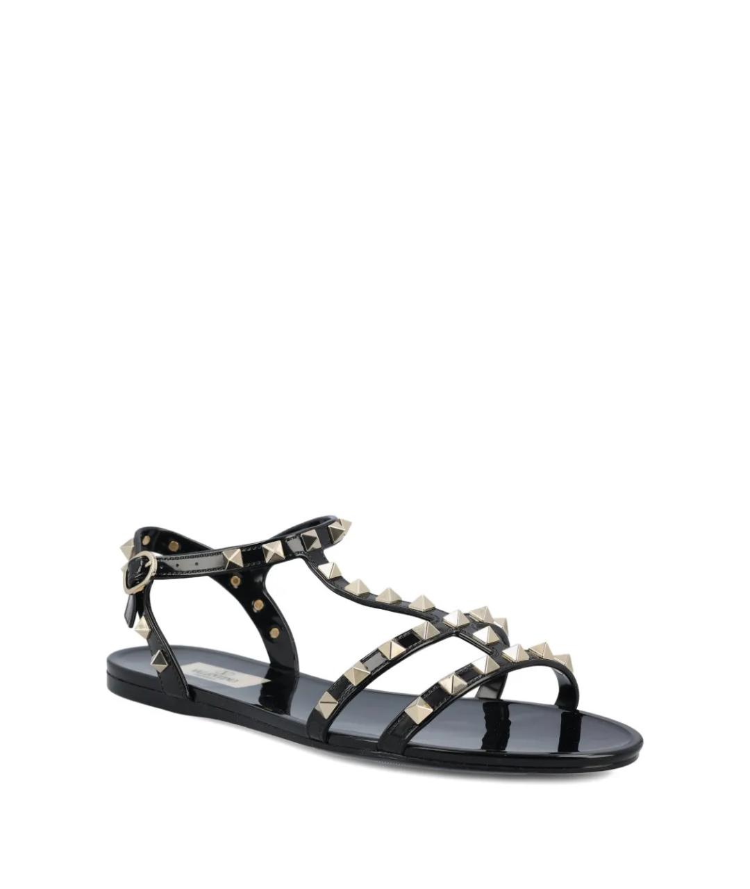 VALENTINO Черные резиновые сандалии, фото 2