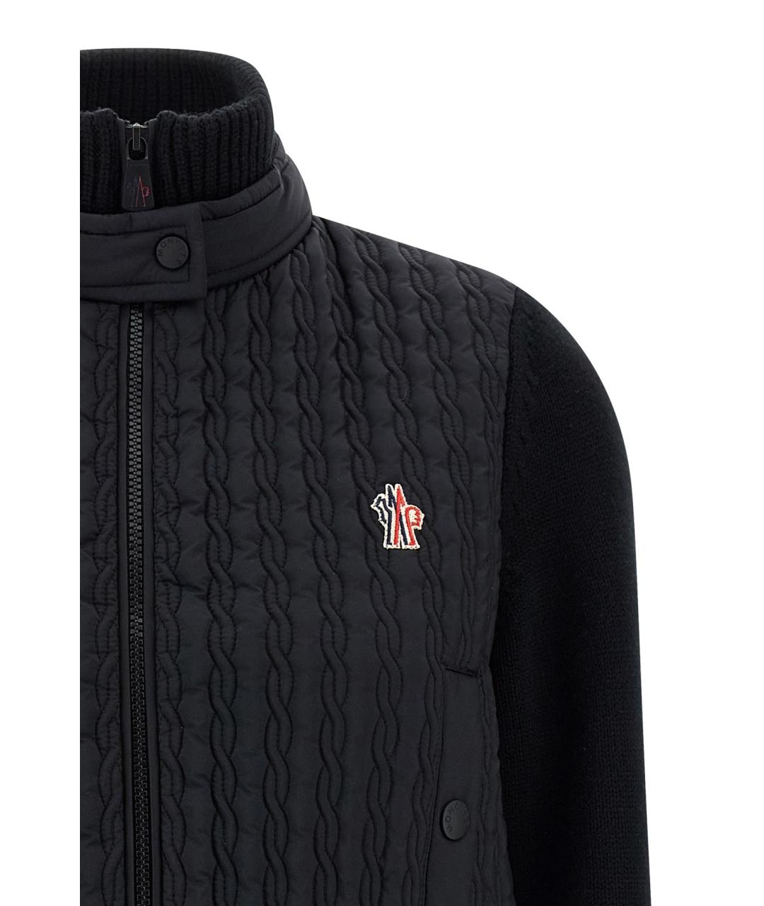 MONCLER Черный полиамидовый кардиган, фото 3