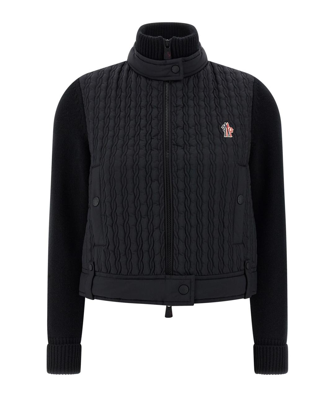 MONCLER Черный полиамидовый кардиган, фото 1