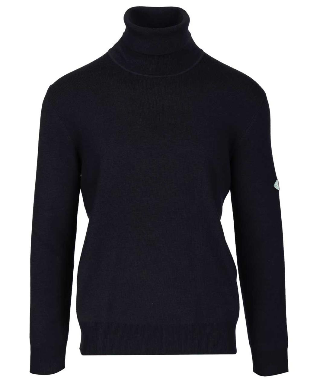 BOTTEGA VENETA Темно-синий шерстяной джемпер / свитер, фото 1