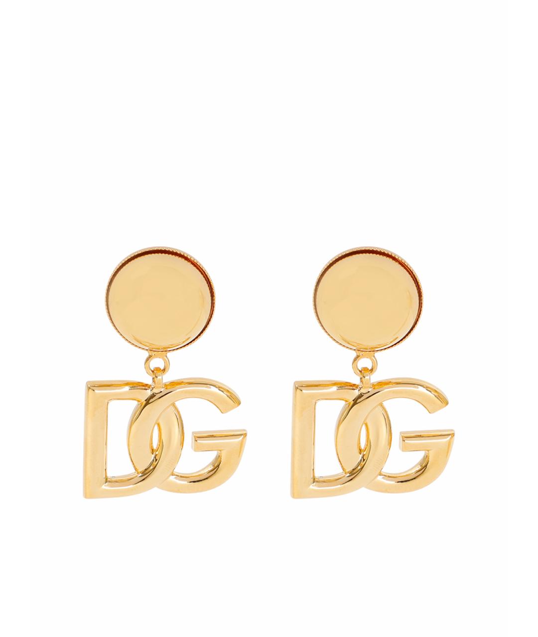 DOLCE&GABBANA Золотые металлические серьги, фото 1
