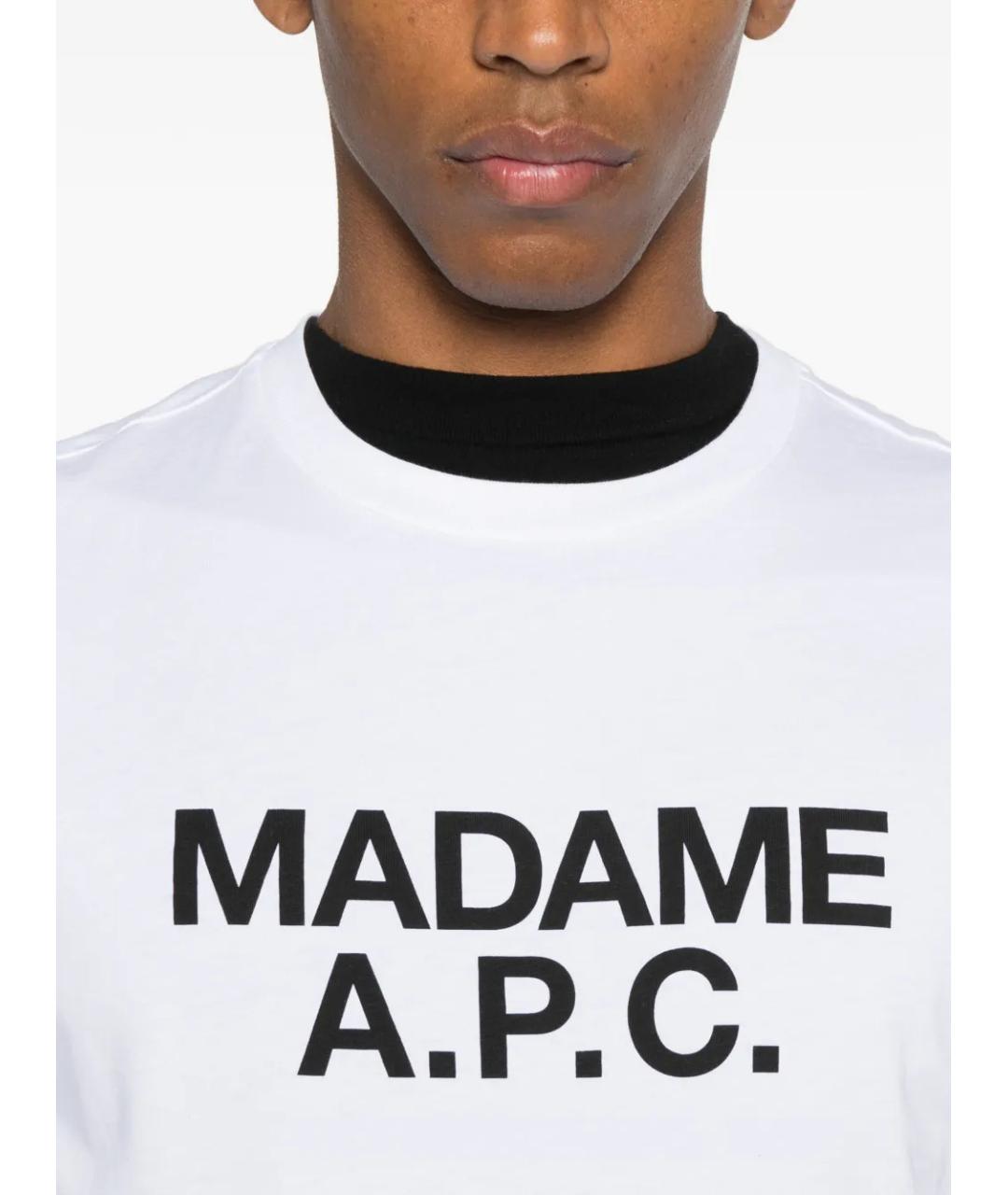 A.P.C. Белая хлопковая футболка, фото 5