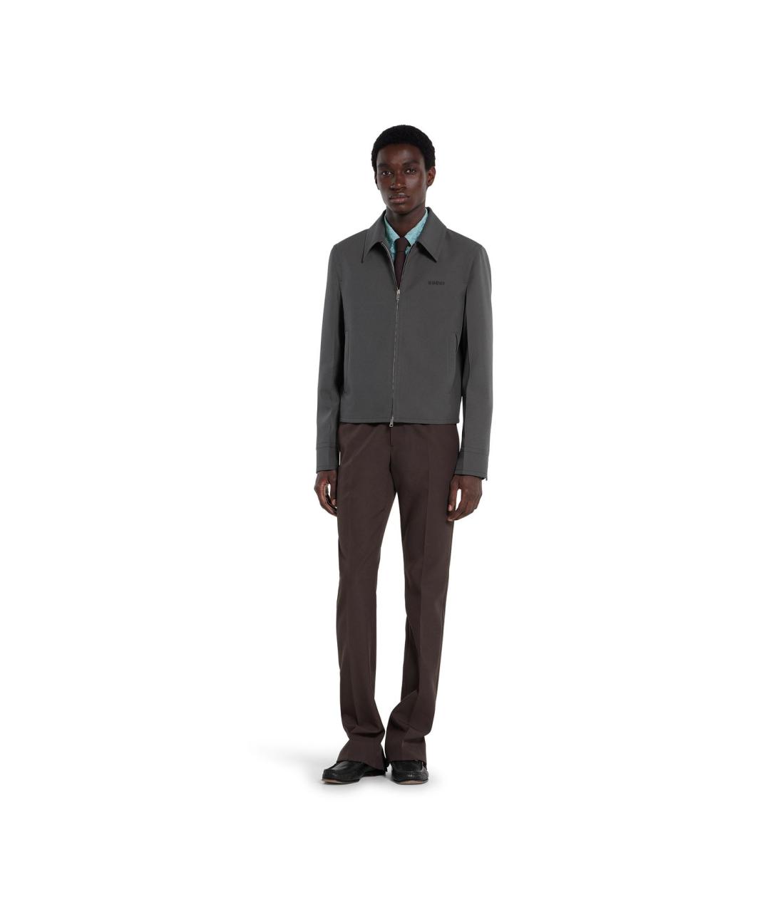 GUCCI Серая полиэстеровая куртка, фото 2